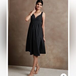 Banana Republic black dress, with plunge v neck